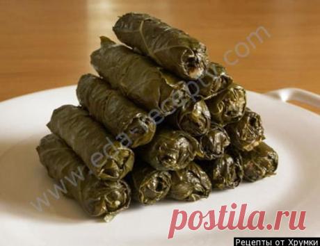 Кулинарный рецепт Виноградные голубцы без мяса с фото