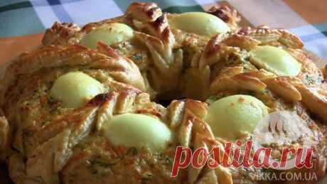 Пирог из куриного фарша «Рождественское кольцо»