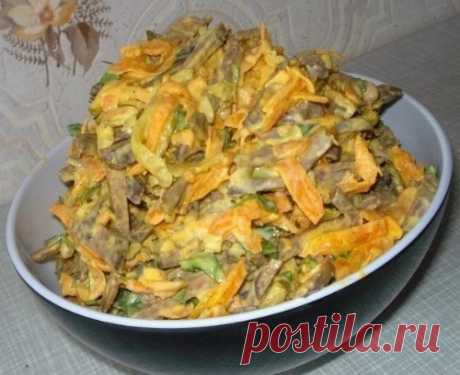 Печеночный салат классический