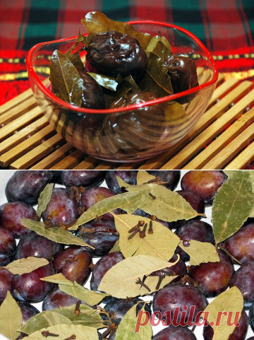 Сливы маринованные в винном уксусе с сахаром