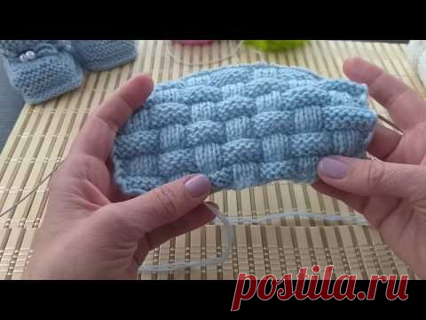 Плетенка, рельефный узор. Вязание спицами.