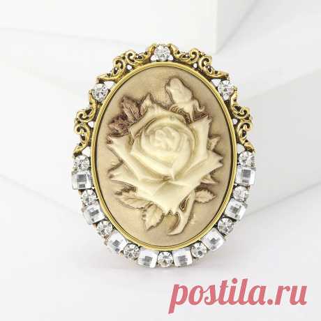 Женская брошь с камнями | AliExpress