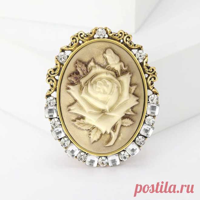 Женская брошь с камнями | AliExpress