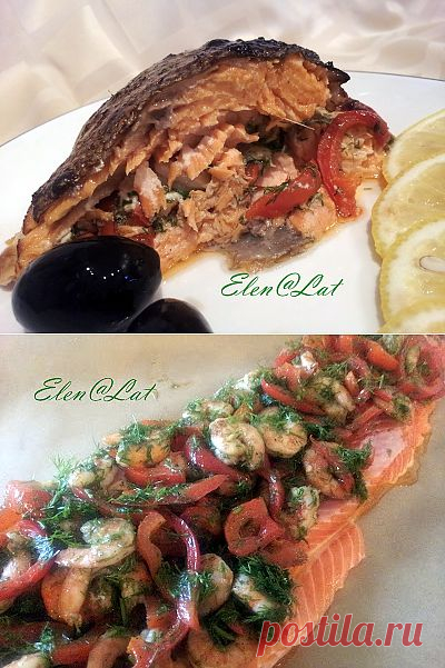 РЫБНАЯ БАНДЕРОЛЬ С КРЕВЕТКАМИ И БОЛГАРСКИМ ПЕРЦЕМ - ШИКАРНОЕ БЛЮДО К ПРАЗДНИКУ.