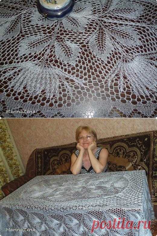 Скатерть Герберта Ниблинга "Ночные тени - Nachtschatten" связана спицами.