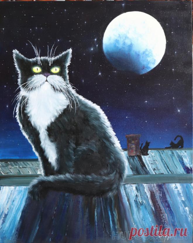 Картина Лунная прогулка. Размеры: 40x50, Год: 2021, Цена: 4000 рублей Художник Борисова Елена Вячеславовна