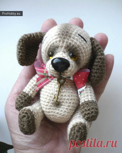 Маленький щенок крючком / Вязание игрушек / ProHobby.su | Вязание игрушек спицами и крючком для начинающих, мастер классы, схемы вязания