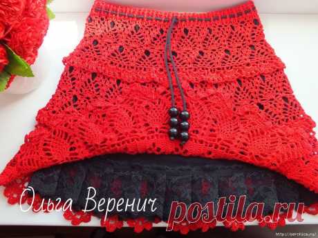Юбочка для девочки связанная крючком от Ольги Веренич