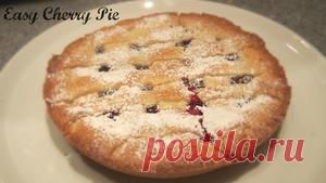 простой вишневый пирог из песочного теста рецепт с фото