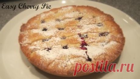 простой вишневый пирог из песочного теста рецепт с фото