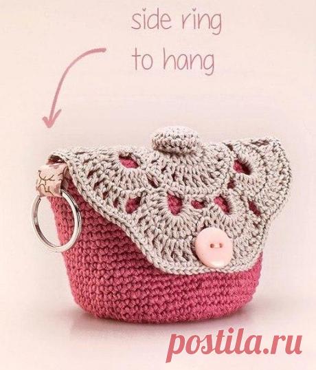 Маленькая сумочка, связанная крючком – Мир вязания и рукоделия