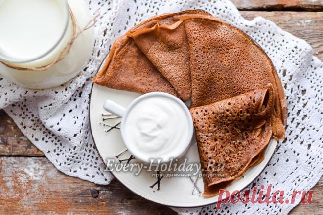 Блинчики шоколадные на молоке, рецепт с фото