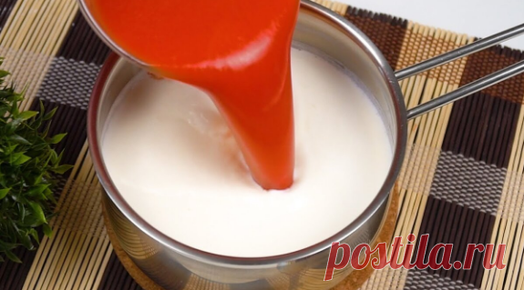 Вливаем томатный сок в кипящее молоко! Я больше не пойду в магазин! Всего 3 ингредиента Хотела поделиться с вами способом приготовления необычного сыра из молока и томатного сока. Его можно приготовить как немного, так и огромный кусок. Но только тогда нужно брать молоко, в качестве...