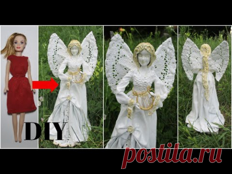АНГЕЛ ИЗ ПРОСТЫХ МАТЕРИАЛОВ (ТЕХНИКА ПАВЕРПУЛ) #DIY #angel