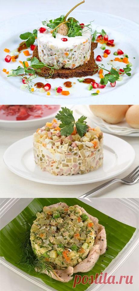 Лучшие рецепты приготовления салата Оливье   / Простые рецепты