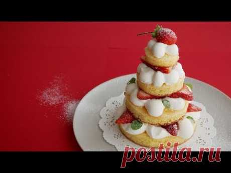 HMで作るふわふわクリスマスツリーケーキ | Christmas tree cake