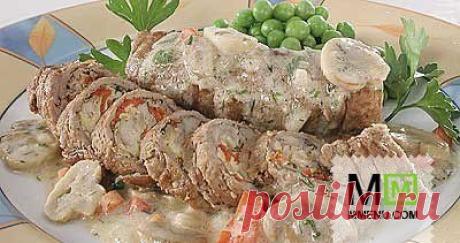 Рулет с мясом - кулинарный рецепт. Миллион Меню
