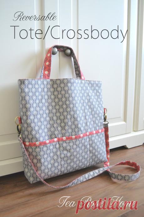 Tea Rose Home: ModeS Fabric Review ~ Reversable Tote/Crossbody Bag Tutorial