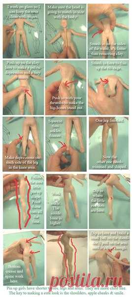 ПРОЦЕСС ЛЕПКИ КУКЛЫ ИЗ ПОЛИМЕРНОЙ ГЛИНЫ | 19 фотографий