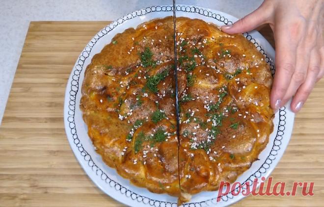 Жарю капусту с картошкой и заливаю тестом. Люблю, когда начинки много (рецепт заливного пирога) | Розовый баклажан | Яндекс Дзен