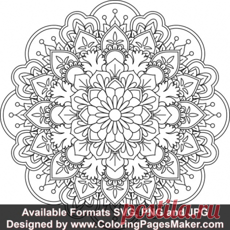 SVG Mandala Art #149 &amp;#8211; ColoringPagesMaker