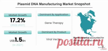 Plasmid DNA Manufacturing Market Insights: The plasmid DNA manufacturing market is likely to grow at a promising CAGR of 17.2% in the long run to reach US$ 1.5 Billion in 2027.