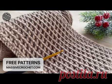 VERY SIMPLE Crochet Pattern for Beginners! ⚡️ PERFECT Crochet Stitch for Scarf, Blanket & Bag