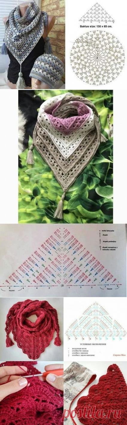 Схемы для вязаных бактусов. Крючком. / knittingideas.ru
