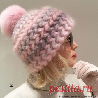 Объемный узор для теплой шапки Конкурс 