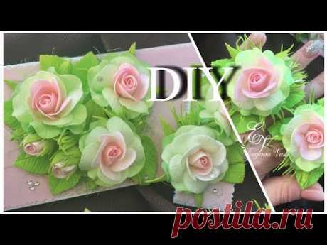 Нежные РОЗОЧКИ для детских УКРАШЕНИЙ и ОТКРЫТОК своими руками | Handmade flowers|ROSES from foamiran