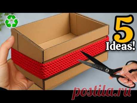 Transforming Cardboard, Jute & Bath mat ♻️😱 5 GENIUS Recycling Ideas That Will Amaze You!