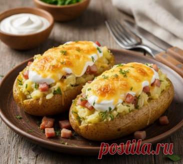 Картофель «Фаршированная Лодочка»