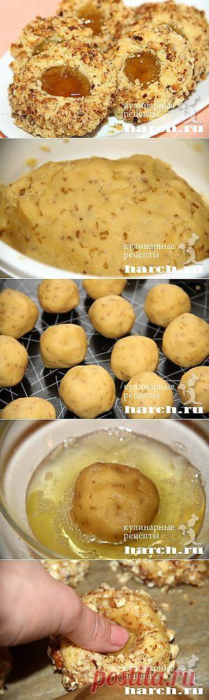 Печенье с орехами и джемом &#8220;Наперсток&#8221;  |  Харч.ру  - рецепты для любителей вкусно поесть