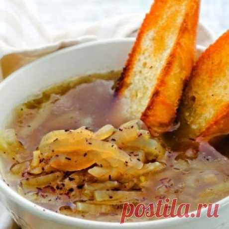 Замечательно вкусный постный  луковый суп