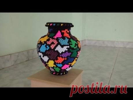 Jarrón - Origami 3D - YouTube