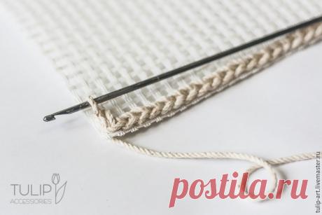 Вяжем коврик по конве