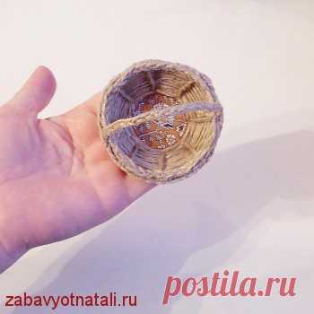 Корзинка. Плетение из шпагата. | Забавы от Натальи