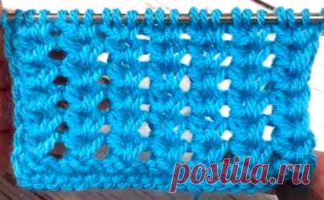 Простые узоры. Ажурный вертикальный колос (УЗОРЫ СПИЦАМИ) – Журнал Вдохновение Рукодельницы