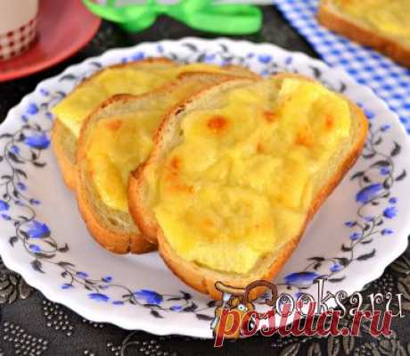 Гренки с яблоком и сыром фото рецепт приготовления