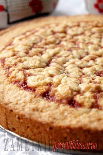 Пирог с малиновым вареньем | Простые кулинарные рецепты с фотографиями