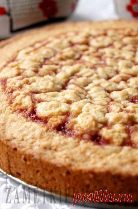Пирог с малиновым вареньем | Простые кулинарные рецепты с фотографиями