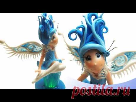 Winter fairy and the magical crystal- Polymer clay tutorial