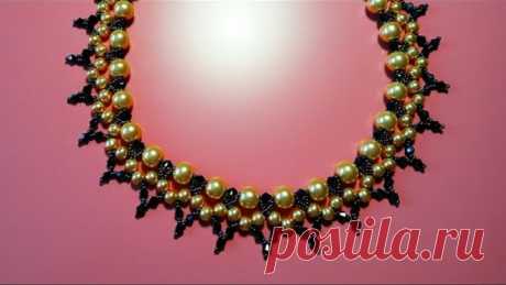 Вечернее колье из бусин и бисера.قلادات حبة. Bead necklaces