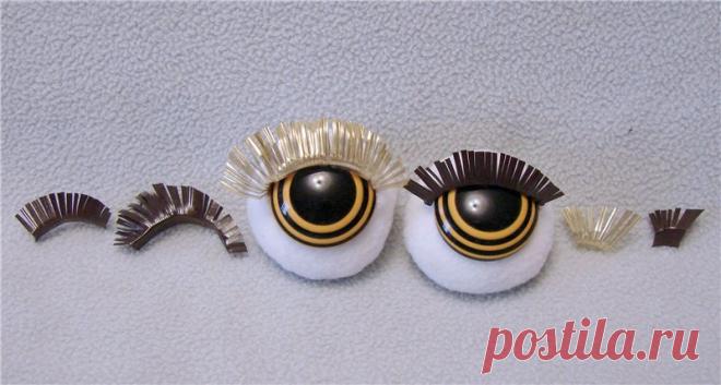 Как сделать реснички для игрушек и кукол