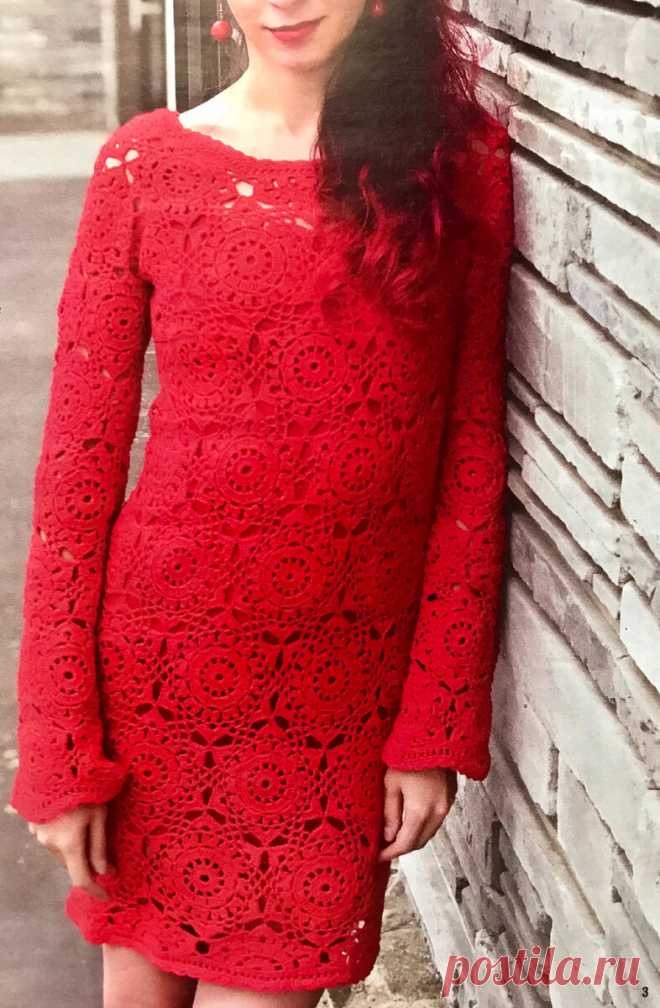 Красивое платье из мотивов, вязанное крючком. | Рукодельница и домохозяйка | Яндекс Дзен