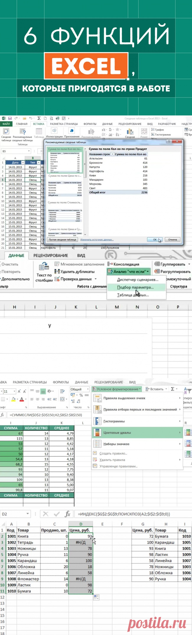 6 малоизвестных, но очень полезных функций Excel