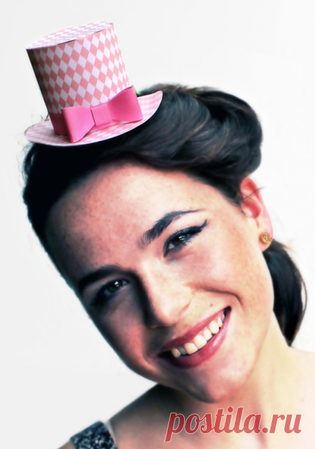 Diamond party hat pattern. Download 5 Mini Top Hats templates!