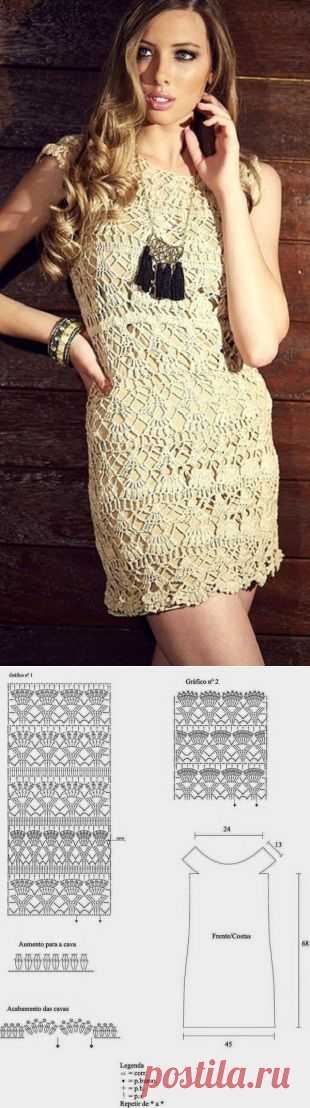 Кружевное платье крючком
