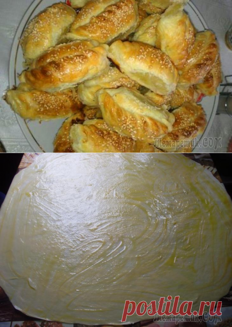 Гезлевские слоенные пирожки с мясом(Гезлев катмерли янтыклар)