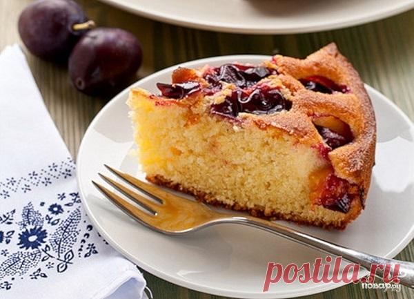 Пирог со сливами в мультиварке - рецепт с фото на Повар.ру